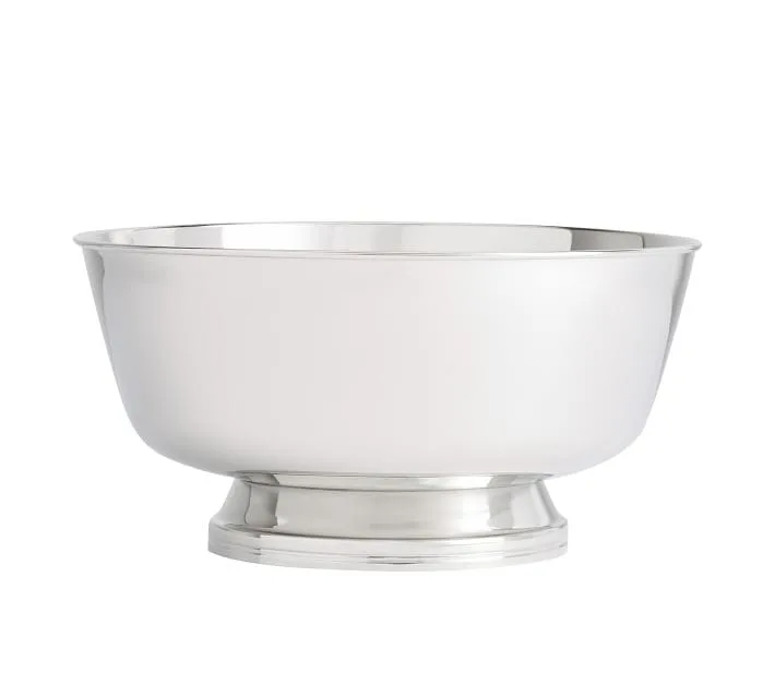 Silver serving bowl