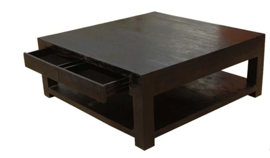 Espresso square coffee table