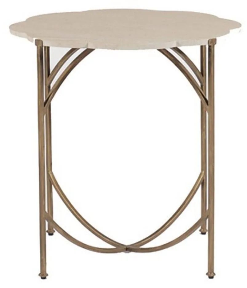 Gillian Side Table, Antiqued Gold