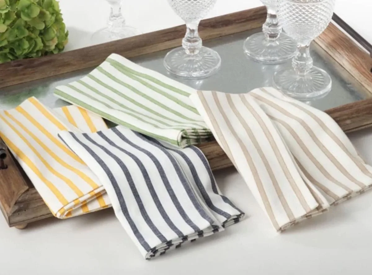 Cheerful Striped Cotton Napkins