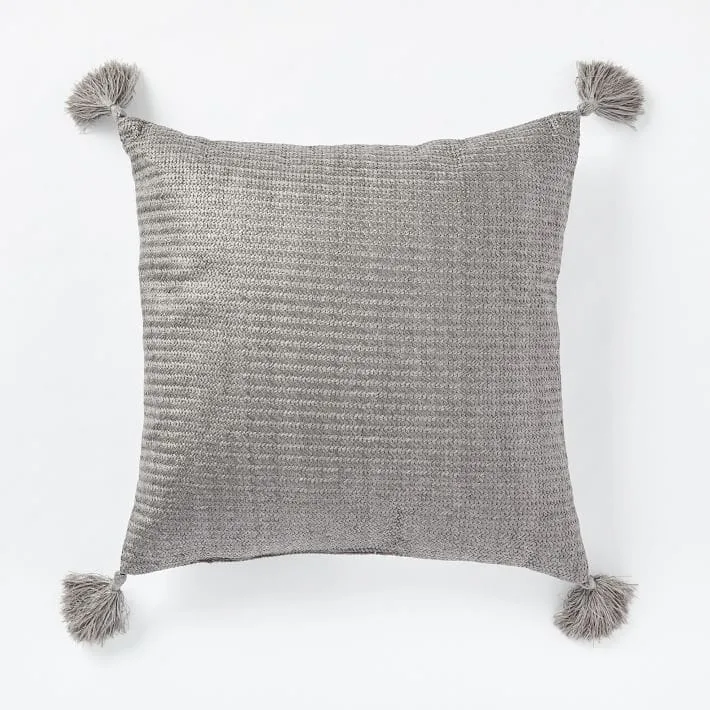 Outdoor Solid Basketweave Pillows