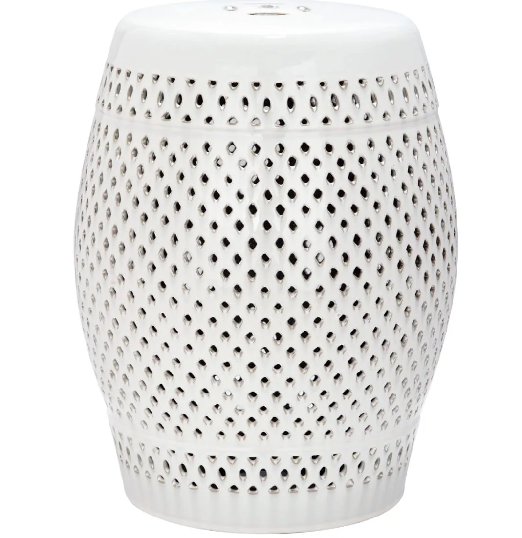 Safavieh Paradise Courtyard Cream Ceramic Garden Stool