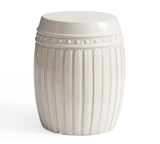 Reeded Ceramic Accent Table