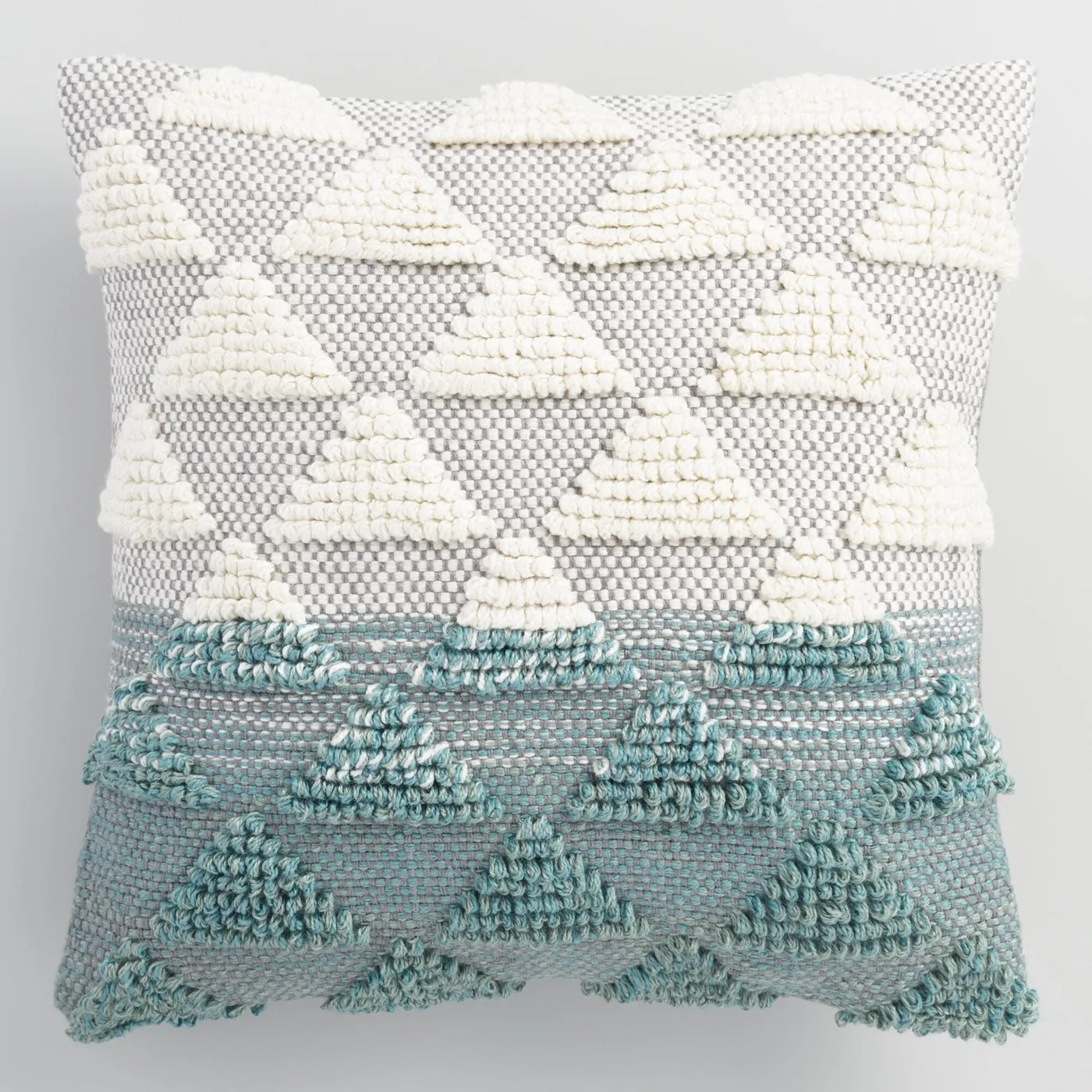 Jade Woven Triangle Indoor Outdoor Throw Pillow
