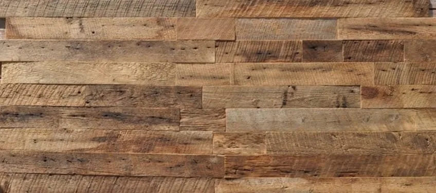 Reclaimed Wood Wall Paneling, Brown, 3.5 Wide, 20 sq. ft., Sealed