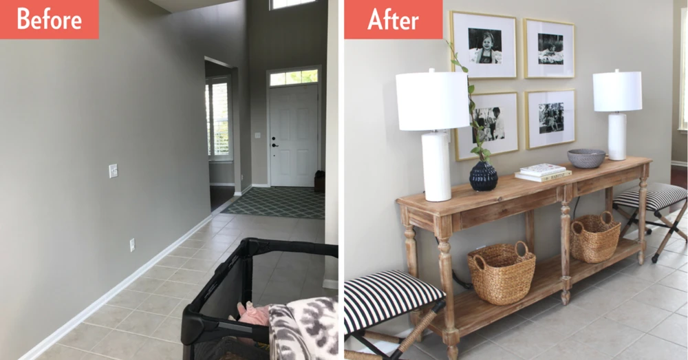 Cool and clean foyer: design detail 1
