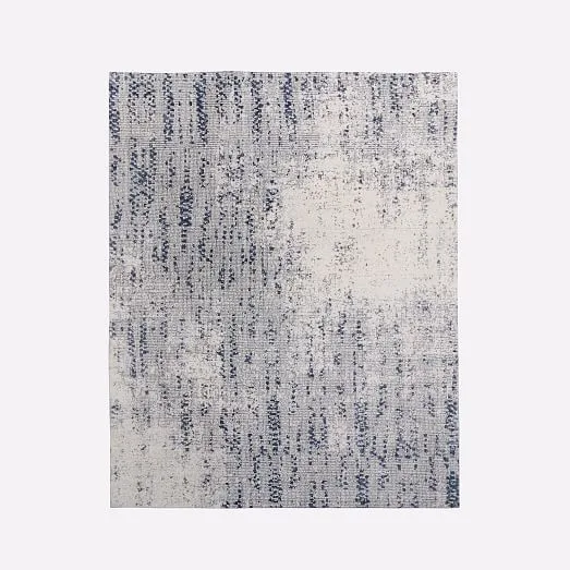 Distressed Foliage Rug - Moonstone