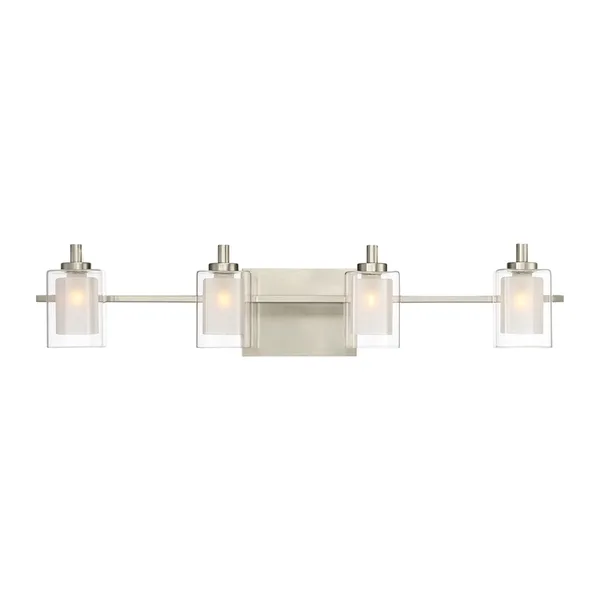 Quoizel Kolt 4-Light 6-in Brushed Nickel Cylinder Vanity Light