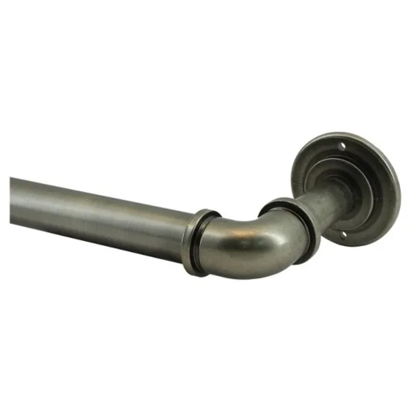 French Pipe Curtain Rod - Threshold™ - Pewter - 36" - 66"