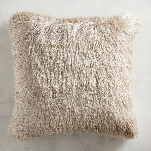 Shimmer Shag Champagne Pillow