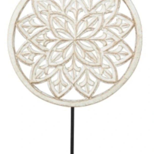 Carved Wood Floral Finial