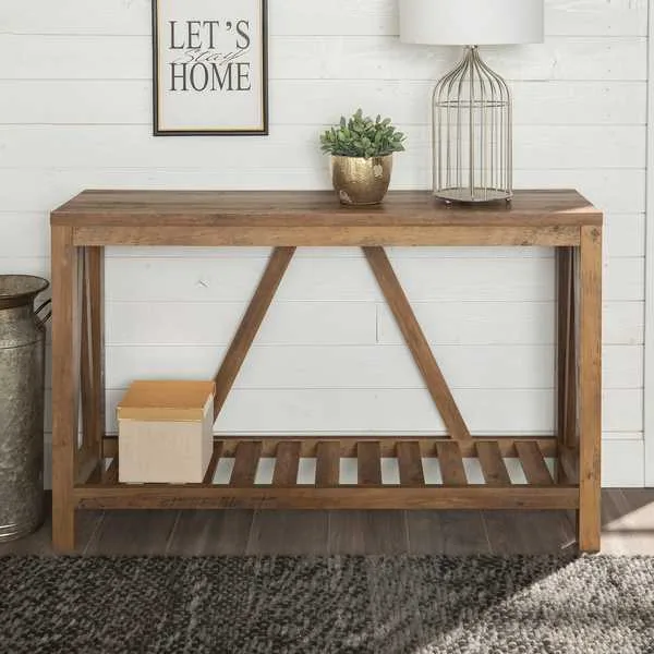 The Gray Barn Paradise Hill 53-inch A-frame Entryway Console Sofa Table - 52 x 14 x 32h