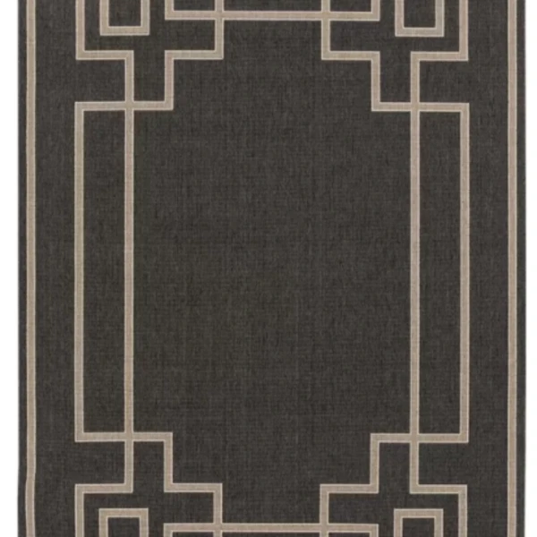 PEARCE BLACK/BEIGE INDOOR/OUTDOOR AREA RUG