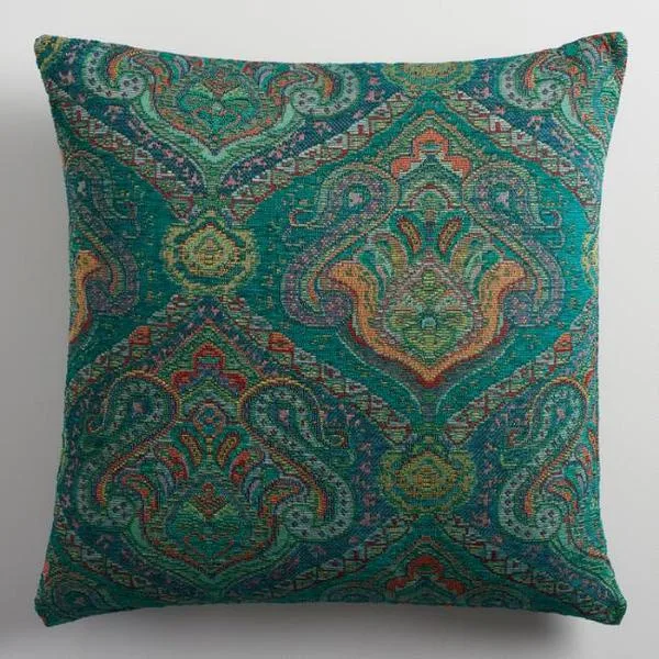 Blue Jacquard Pillow