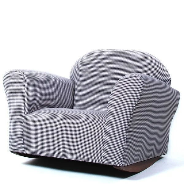 Roundy Rocking Chair - Brown Gingham
