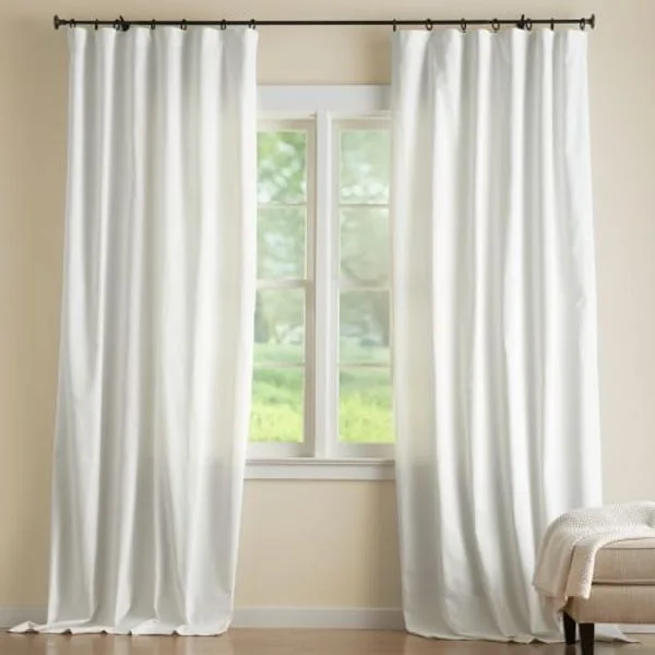 CAMERON COTTON POLE-POCKET DRAPE-96'-WHITE
