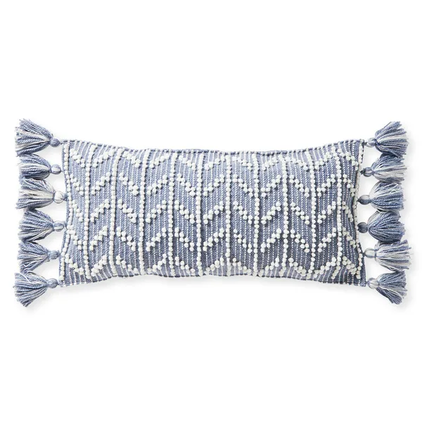 West Beach Pillow Cover-Heathered Coastal Blue- 14x30
