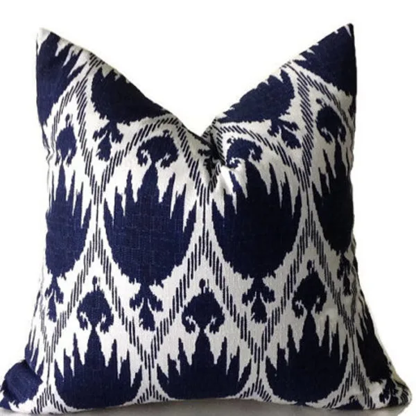 Blue modern ikat