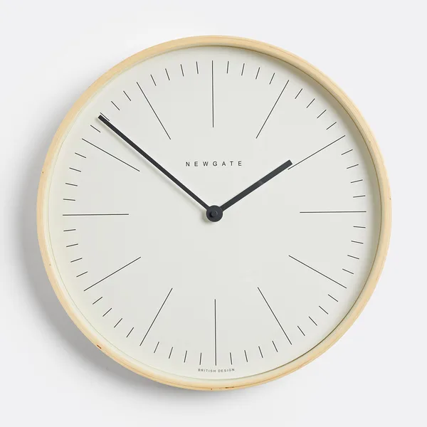 MEDIUM PALE WOOD MR. CLARKE WALL CLOCK