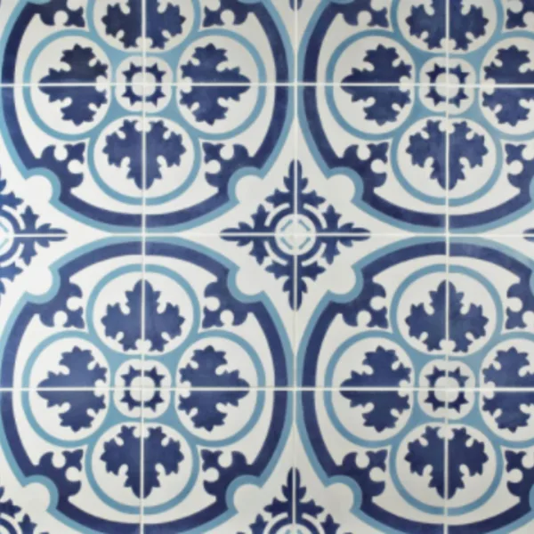 Merola Tile Cemento Queen Mary Sky 7-7/8 in. x 7-7/8 in. Cement Handmade Floor and Wall Tile