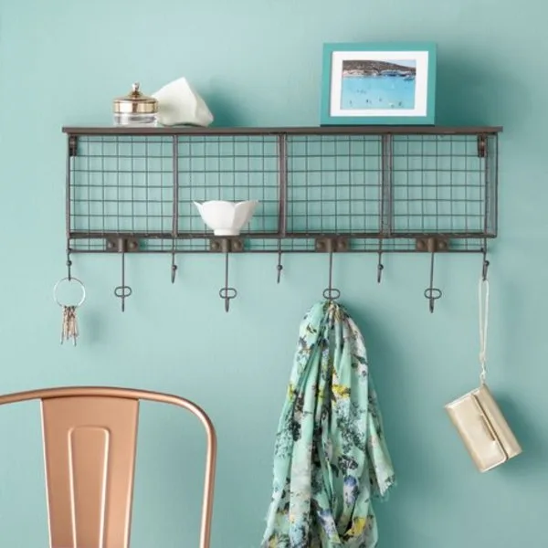 Halina 4 Cubby Wall Shelf - Black