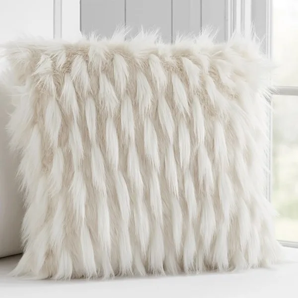 High Low Faux Fur Decorative Pillow