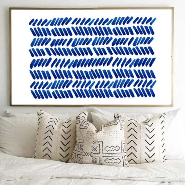Blue Painting Abstract Watercolor Print