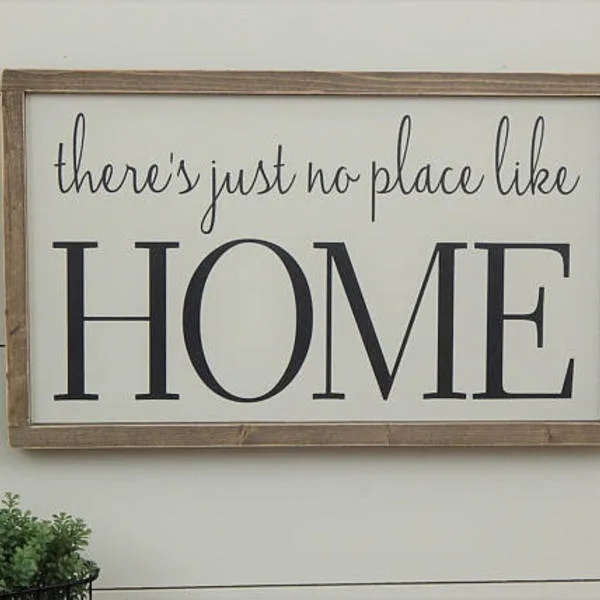 No Place Like Home Sign, Rustic Home Sign