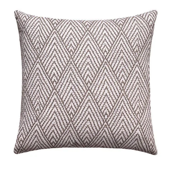Taupe Geometric Pillow Cover