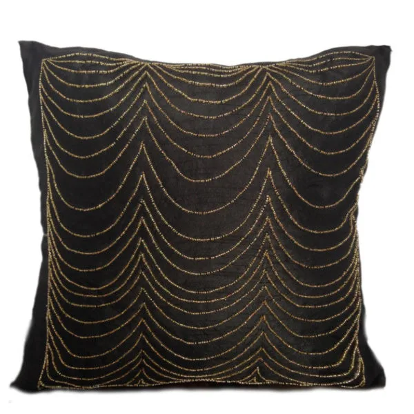 Black Gold Pillow Cover