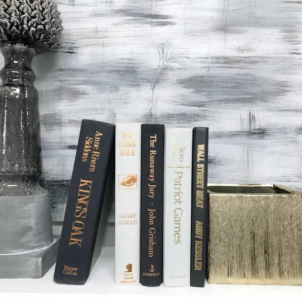 Gray and Black Decorative Book Set