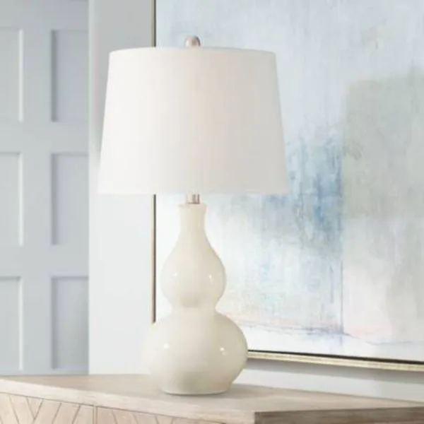 Fergie Cream Ceramic Table Lamp