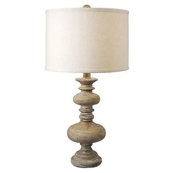 Turned Spindle Lamp, Distressed