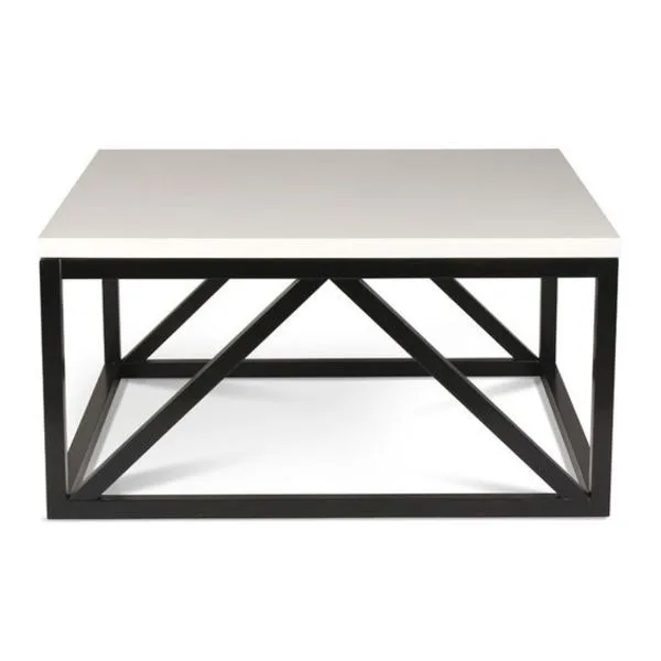 DeMotte Two Toned Wood Square Coffee Table