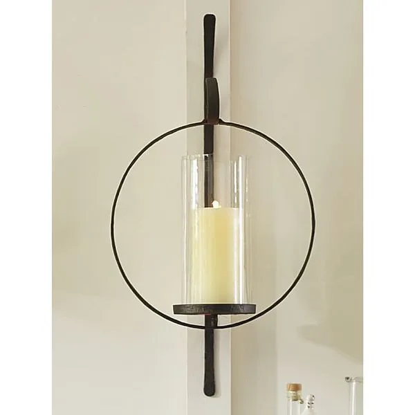 ARTISANAL CIRCULAR WALL-MOUNT CANDLE SCONCE