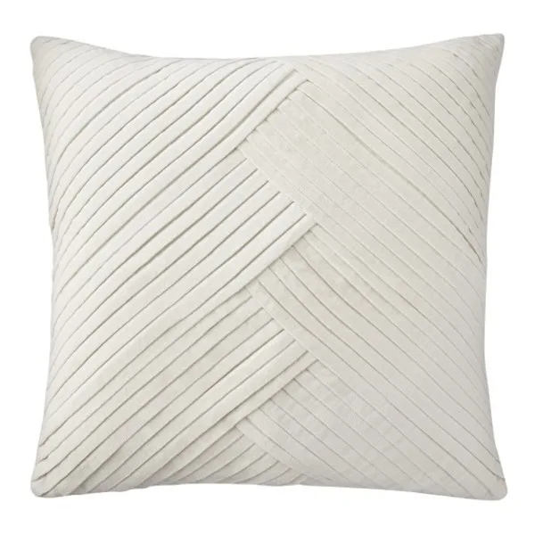 Embroidered Ikat Pillow Cover, Gray