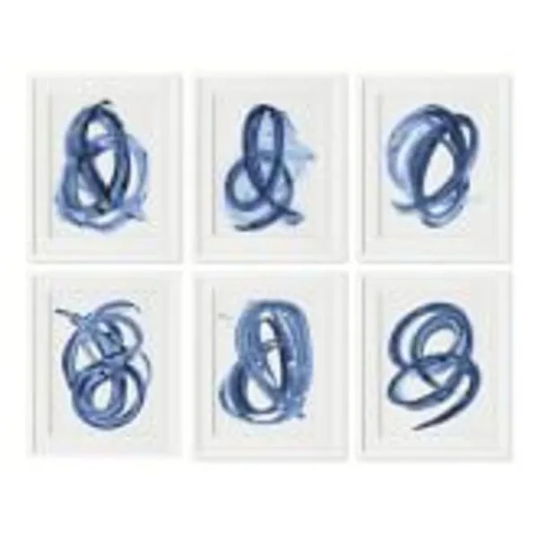 Blue Abstract Series, Set of 6
