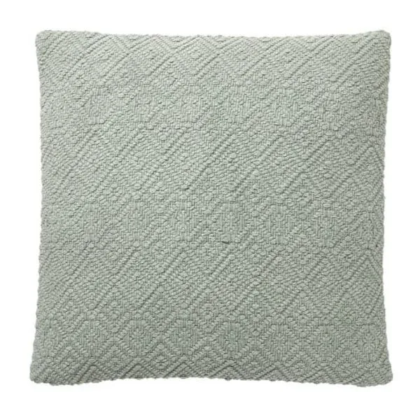 WASHED DIAMOND PILLOW COVER- DARK CELADON