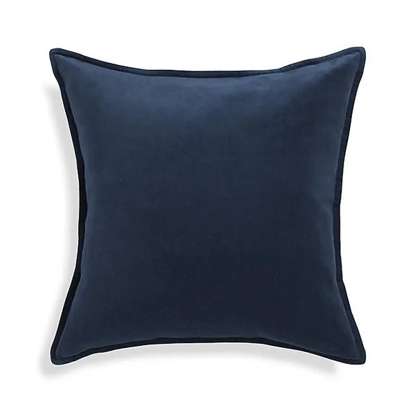 Indigo velvet pillow