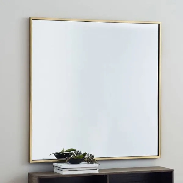 Metal Frame Square Mirror
