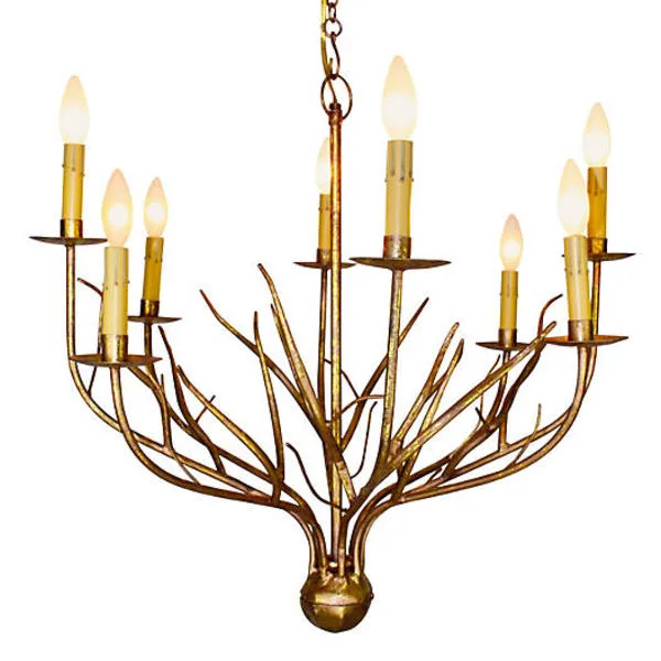 Lyanne 8-Light Chandelier, Italian Gold