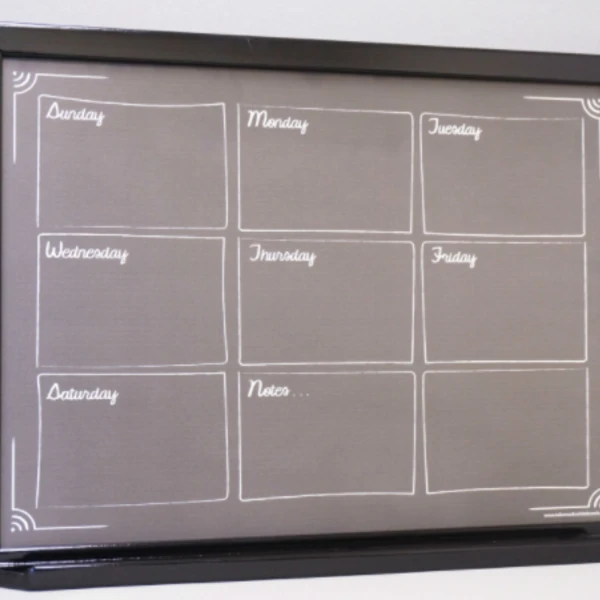 Framed Family Command Center White Board