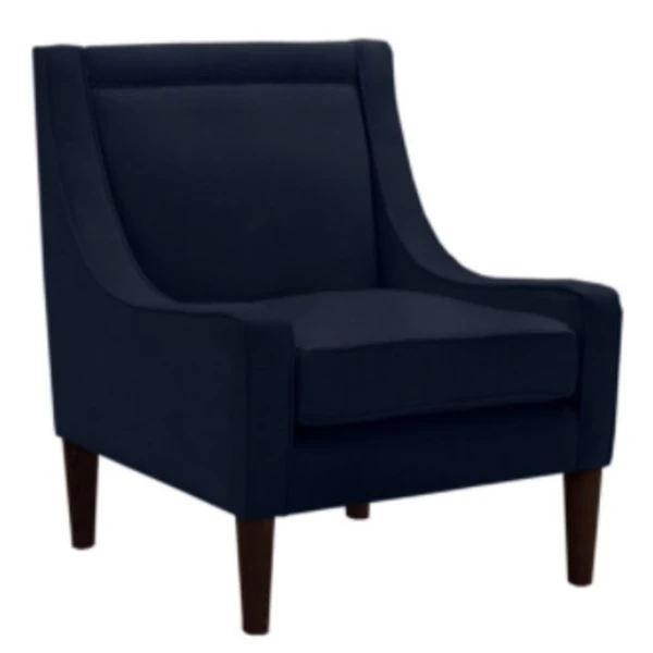 Scarlett Swoop-Arm Chair, Navy