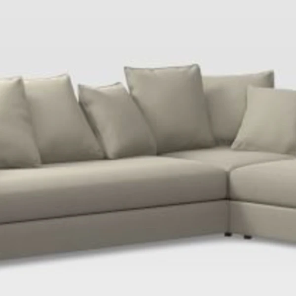 Serene 3-Piece Chaise Sectional-Left Arm Sofa Corner Ottoman