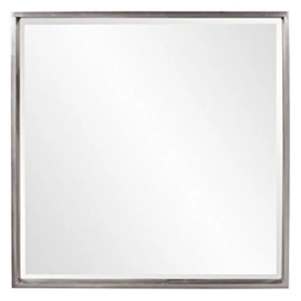 Square Bright Nickel Mirror