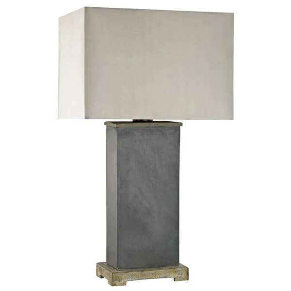 INDOOR/OUTDOOR SLATE COLUMN TABLE LAMP