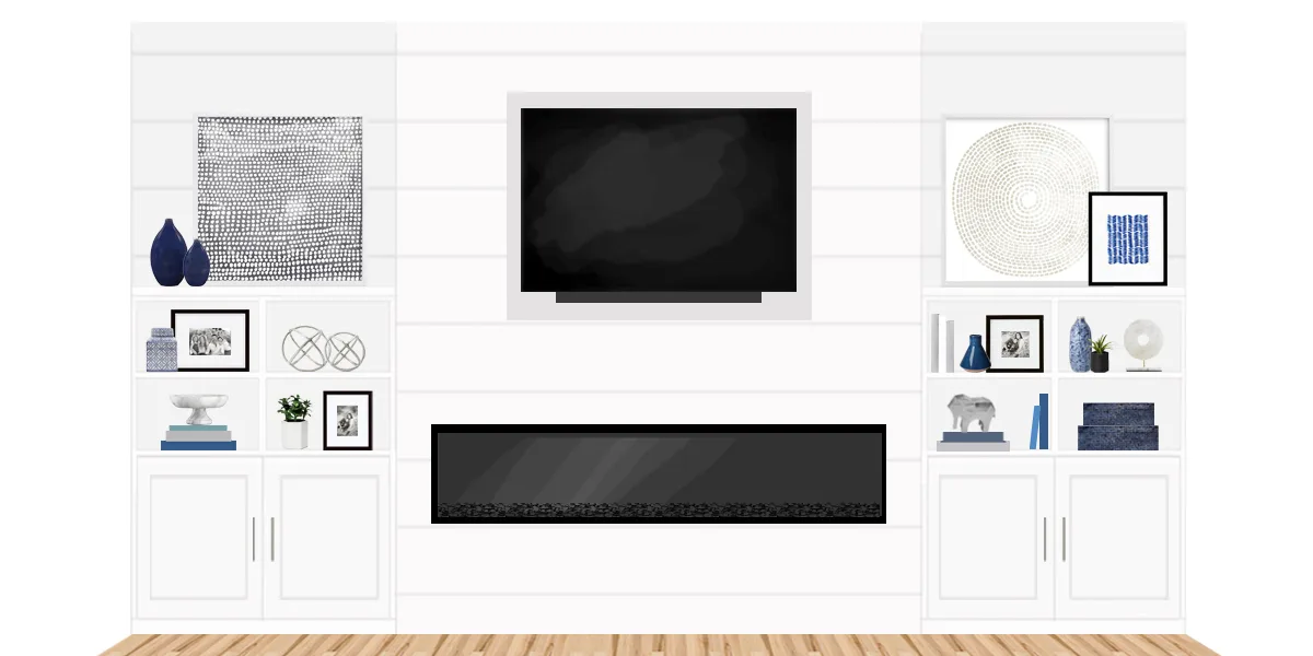 Bookshelf Styling: Living Room design solution