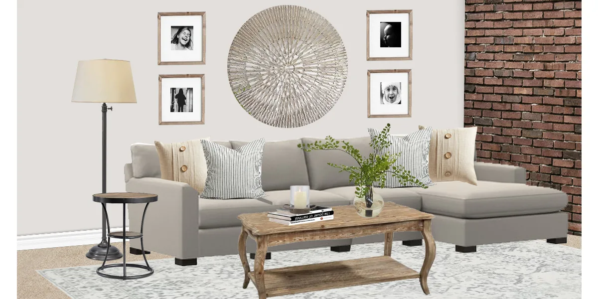 Airy and Organic: Living Room design solution