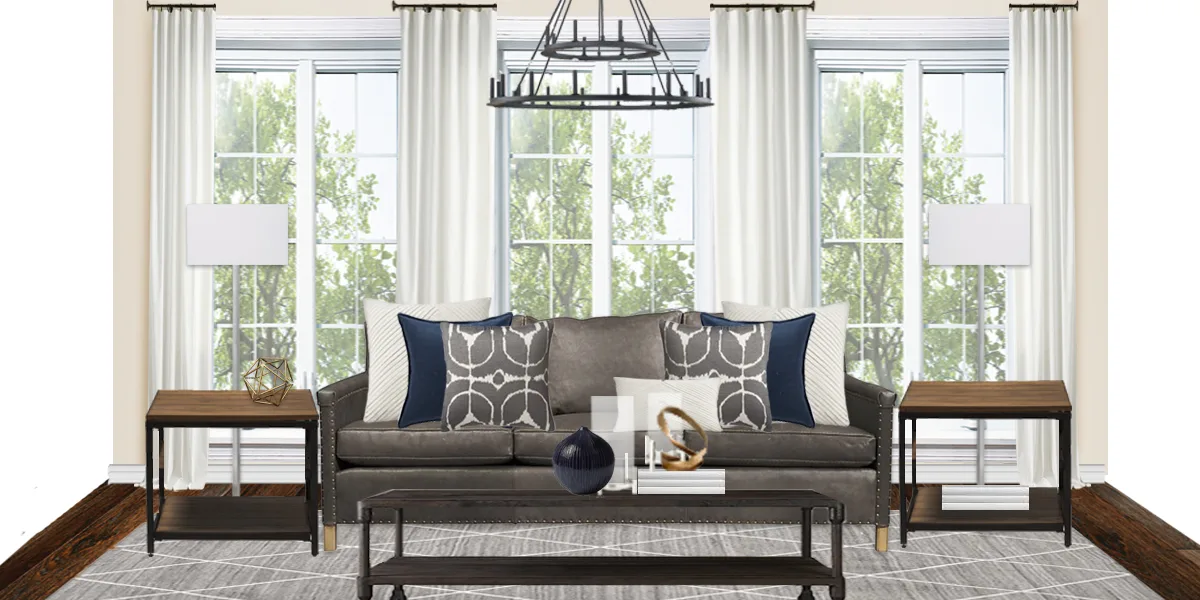 Traditional To Transitional: Living Room design solution